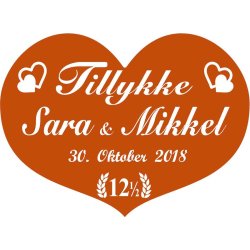 12,5 r - Hjerte til kobberbryllup - Fix og frdig