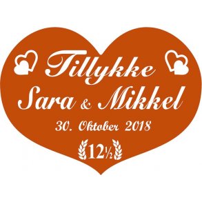 12,5 r - Hjerte til kobberbryllup - Fix og frdig