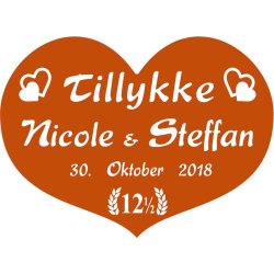 12,5 r - Hjerte til kobberbryllup - Fix og frdig