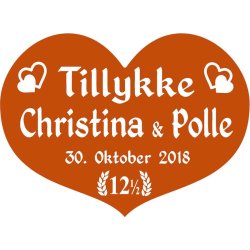 12,5 r - Hjerte til kobberbryllup - Fix og frdig