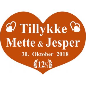 12,5 r - Hjerte til kobberbryllup - Fix og frdig