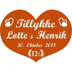 12,5 r - Hjerte til kobberbryllup - Fix og frdig