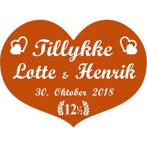 12,5 r - Hjerte til kobberbryllup - Fix og frdig