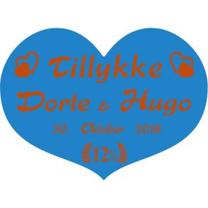 12,5 r - Hjerte til kobberbryllup - Fix og frdig