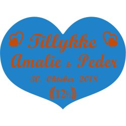 12,5 r - Hjerte til kobberbryllup - Fix og frdig