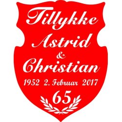 65 &aring;r - Skjold til krondiamant - Fix og f&aelig;rdig