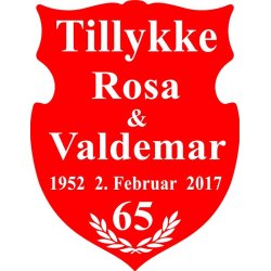 65 &aring;r - Skjold til krondiamant - Fix og f&aelig;rdig