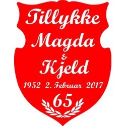 65 &aring;r - Skjold til krondiamant - Fix og f&aelig;rdig