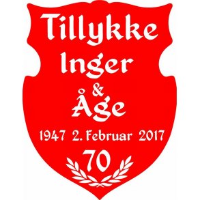 70 år - Skjold til jernbryllup - Fix og færdig