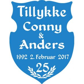 25 r - Skjold til slvbryllup - Fix og frdig