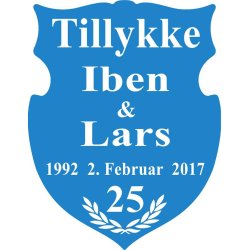 25 r - Skjold til slvbryllup - Fix og frdig