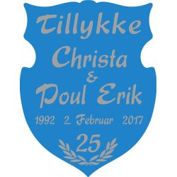25 r - Skjold til slvbryllup - Fix og frdig