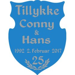 25 r - Skjold til slvbryllup - Fix og frdig