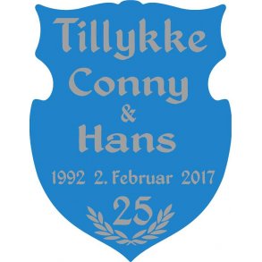 25 r - Skjold til slvbryllup - Fix og frdig