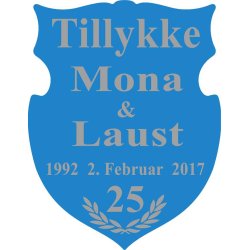 25 r - Skjold til slvbryllup - Fix og frdig