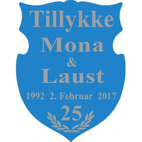 25 r - Skjold til slvbryllup - Fix og frdig