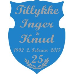 25 r - Skjold til slvbryllup - Fix og frdig