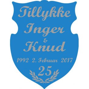 25 r - Skjold til slvbryllup - Fix og frdig