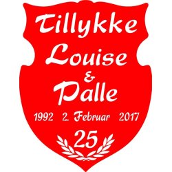 25 r - Skjold til slvbryllup - Fix og frdig