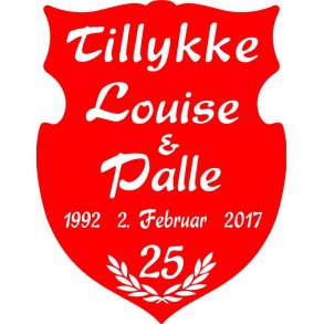 25 r - Skjold til slvbryllup - Fix og frdig