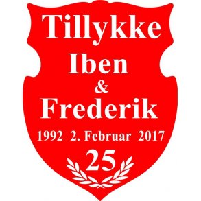 25 r - Skjold til slvbryllup - Fix og frdig