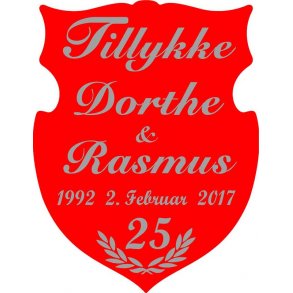 25 r - Skjold til slvbryllup - Fix og frdig