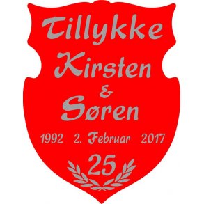 25 r - Skjold til slvbryllup - Fix og frdig