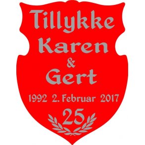 25 r - Skjold til slvbryllup - Fix og frdig