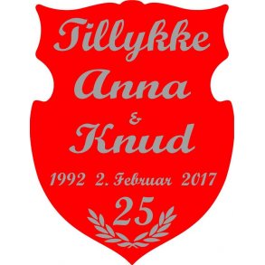 25 r - Skjold til slvbryllup - Fix og frdig