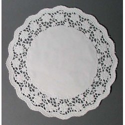 24 cm - r&aring;hvide - melleml&aelig;gsservietter - 12 stk