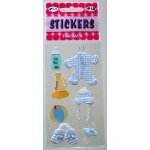 Håndlavet Stickers Baby ting - barnedåb