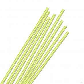  3 mm Quilling Strimler - 100 stk. - Lime Checkert - Lime Tern