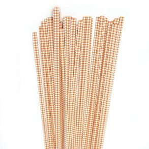  5 mm Quilling Strimler - 80 stk - Orange Checkert - Orange Tern