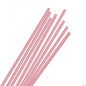  5 mm Quilling Strimler - 80 stk. - Red Checkert - Hvid med rde tern