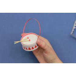  3 mm Quilling Strimler - 100 stk. - Rd med hvide prikker