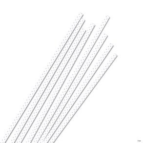  3 mm Quilling Strimler - 100 stk. - White/Lilac Dots - Hvide med lilla prikker