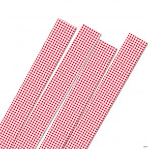 25 mm Stjernestrimler - 20 stk - Red Checkert - Hvid med rde tern