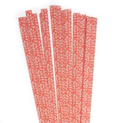 10 mm Stjernestrimler - 60 stk. - Red Leaf Pattern - Rd Blad Design