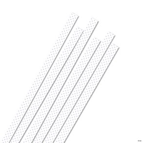 10 mm Stjerne Strimler - 60 stk. - White/Lilac Dots - Hvid med lilla prikker