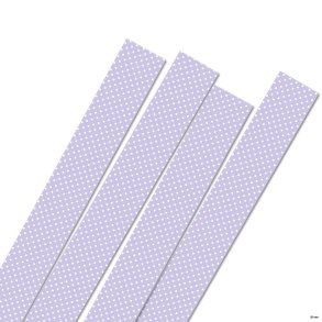 25 mm Stjernestrimler - 20 stk. - Lilac/White Dots - Lilla med hvide prikker