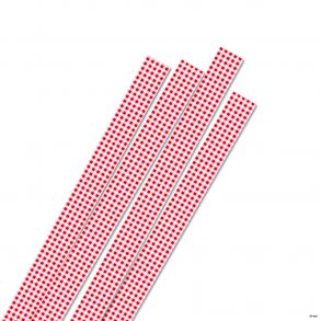 15 mm Stjernestrimler - 40 stk - Red Checkert - Hvid med rde tern