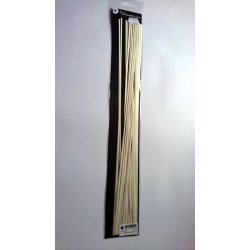  3 mm Quilling Strimler - 50 stk. - Luxus White Gold - Luksus Hvid Guld