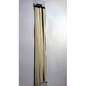 5 mm Quilling Strimler - 40 stk. - Luxus White gold - Luxus Hvid Guld