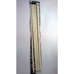 10 mm Quilling Strimler - 30 Stk. - Luxus White Gold - Luksus Hvid Guld