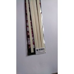 10 mm Quilling Strimler - 30 Stk. - Luxus White Gold - Luksus Hvid Guld