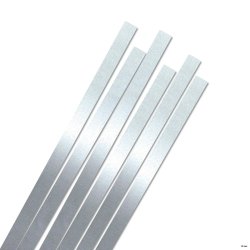 10 mm Quilling Strimler - 30 stk. - Luxus Silver Platinum