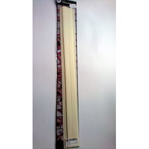 15 mm Stjernestrimler / Quilling Strimler - 20 stk. - Luxus White Gold - Hvid Guld