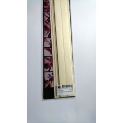 15 mm Stjernestrimler / Quilling Strimler - 20 stk. - Luxus White Gold - Hvid Guld