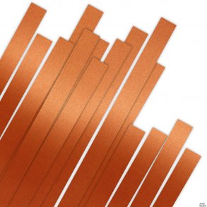 15 mm Quilling Strimler - Big Pack 100 stk. - Luxus Copperplate - Kobber - Bronze
