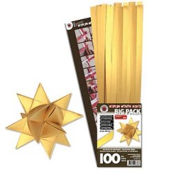 15 mm stjernestrimler - Big Pack 100 stk. - Luxus Gold - Guld